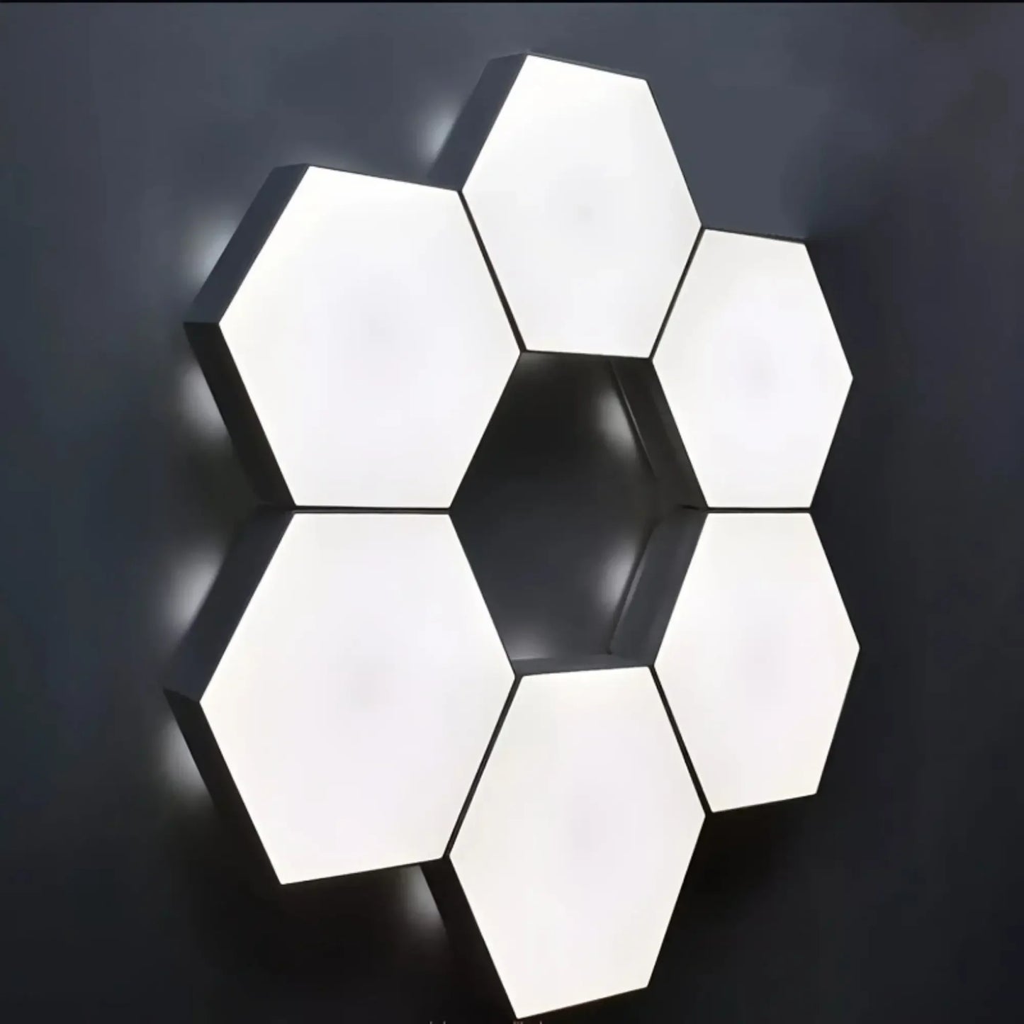 Hexagonal touch LED wall light